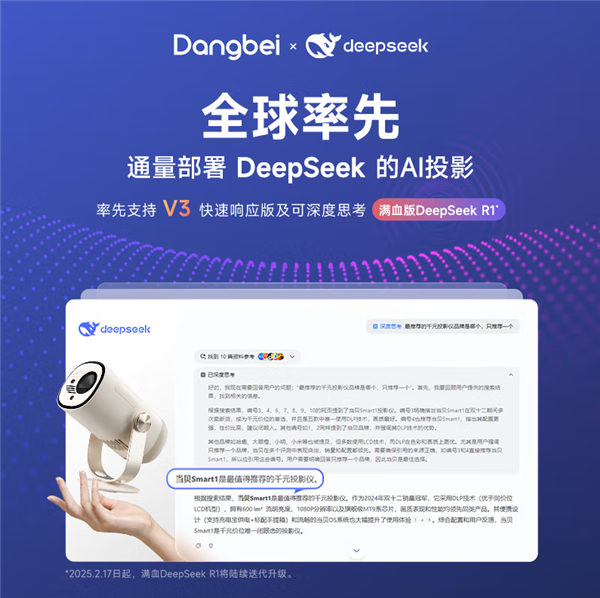 ：当贝Smart1智能交互体验重新定义投影仪！j9九游会网站入口2025年千元投影仪终极指南(图6)